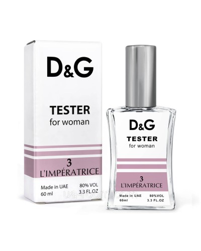 Тестер жіночий DOLCE&GABBANNA 3 L`Imperatrice, 60 мл. NEW