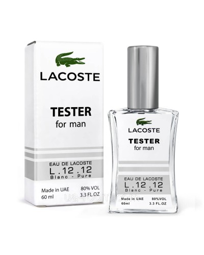 Тестер чоловічий Lacoste eau de lacoste L.12.12 Blanc – Pure, 60 мл. NEW