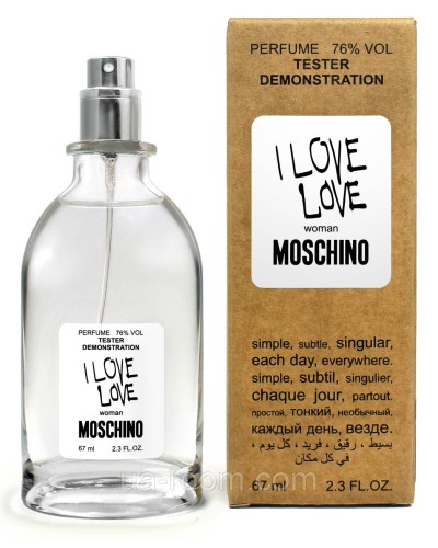 Тестер жіночий MOSCHINO I Love Love, 67мл.