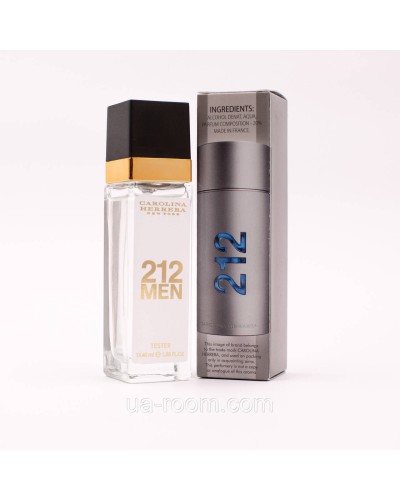 Тестер чоловічий Carolina Herrera 212 Men, 40 мл.