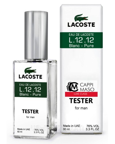 Тестер DUTYFREE чоловічий Lacoste eau de lacoste L.12.12 Blanc-Pure 60 мл.