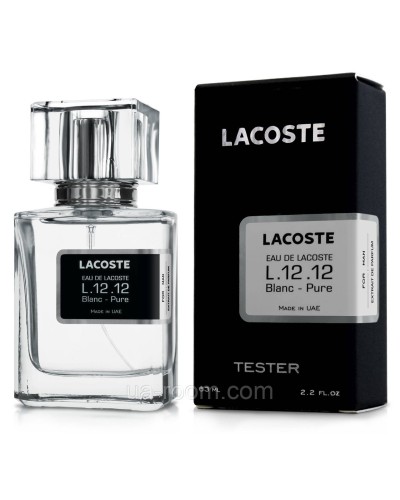 Тестер чоловічий Lacoste eau de lacoste L.12.12 Blanc – Pure, 63 мл.