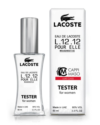 Тестер жіночий LUXE CLASS Lacoste L.12.12 Pour Elle Magnetic 60 мл.