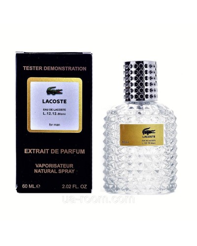 Тестер чоловічий Lacoste eau de lacoste L.12.12 Blanc – Pure, 60 мл.