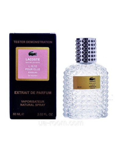 Тестер жіночий Lacoste Eau De L.12.12 Pour Elle Sparkling, 60 мл