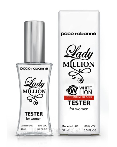 Тестер Premium Class жіночий Paco Rabanne Lady Million, 60мл.