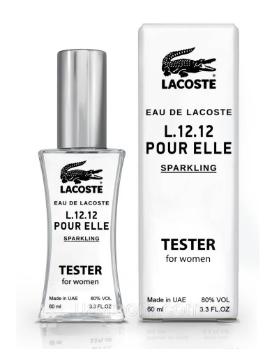 Тестер жіночий Lacoste Eau De L.12.12 Pour Elle Sparkling, 60 мл