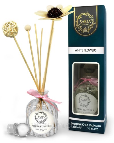 Аромадиффузор Sarıa White Flowers Bambu Oda Kokusu, 100 мл.