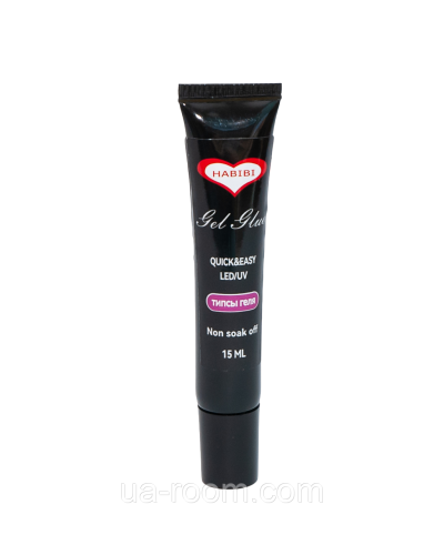 Гель для гелевых типс Habibi UV Gel For Tips, 15 мл