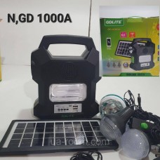 Ліхтар GDLITE GD-1000A на сонячній батареї зарядний пристрій з радіо MP3 та повербанком