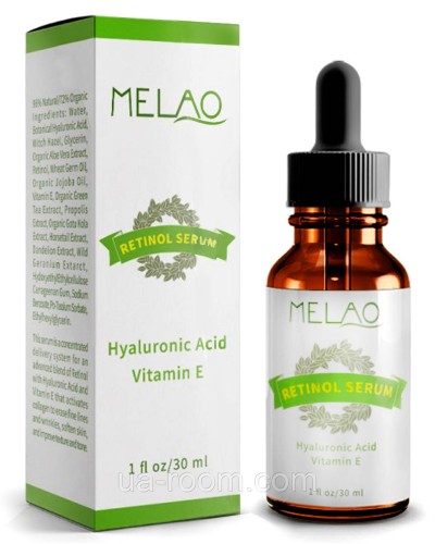 Сироватка для обличчя з гіалуроновою кислотою Melao Retinoil Serum Hyaluronic Acid Vitamin E, 30 мл