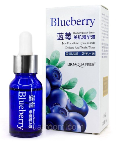 Сироватка з гіалуроновою кислотою та чорницею BIOAQUA Blueberry Beauty Extract,15 мл.