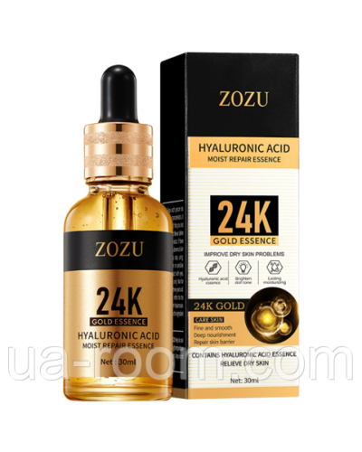 Сироватка з частинками золота та гіалуроновою кислотою ZOZU 24K Gold Essence, 30 мл.