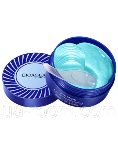 Патчі гідрогелеві Bioaqua Blue Copper Peptide Essence Eye Mask із пептидами блакитної міді, 60 шт.