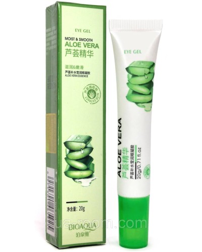 Крем для шкіри навколо очей з екстрактом алое вера BIOAQUA Aloe Vera Eye Cream, 20 g.