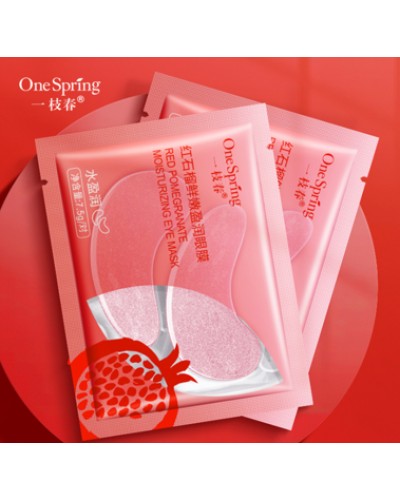 Патчі з гранатом OneSpring Red Pomegranate Moisturizing Eye Mask, 7,5г.