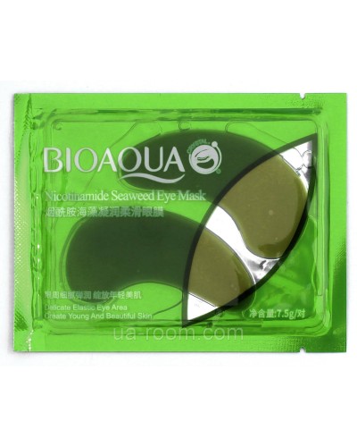 Гидрогелевые патчи для глаз BIOAQUA Nicotinamide Seaweed Eye Mask, 7.5 g.