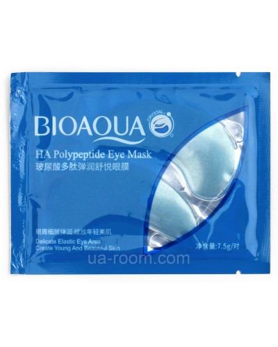 Гидрогелевые патчи для глаз BIOAQUA HA Polypeptide Eye Mask, 7.5 g.