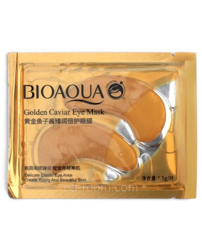 Гидрогелевые патчи для глаз BIOAQUA Golden Caviar Eye Mask, 7.5 g.