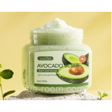 Поживний скраб для тіла з олією авокадо Sadoer Bath Salt Avocado Scrub. 350 мл.