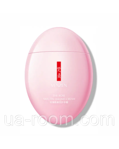 Крем для рук с арбутином и розой Venzen The Rose Arbutin Hand Cream, 60 г.