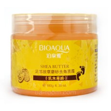 Отшелушивающий крем - скраб для стоп BIOAQUA Shea Butter Foot Massage, 180g.