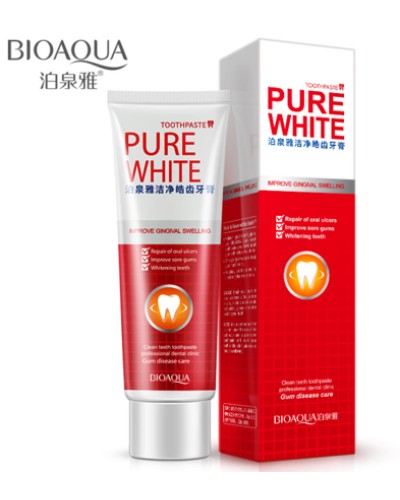 Зубная паста Bioaqua Pure White с ароматом клюквы и мяты, 120 г.