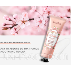 Зволожуючий крем для рук Sadoer Hand Cream Sakura із екстрактом сакури, 30 г.