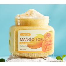 Натуральний скраб для тіла із сіллю та екстрактом манго sadoer mango bath salt, 350 мл.