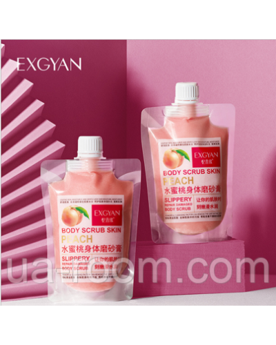 Сольовий скраб для тіла Body Scrub Skin Exgyan з персиком, 300 г.