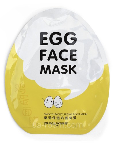 Тканинна маска BIOAQUA Egg Face Mask, 25g.