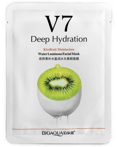 Тканинна маска BIOAQUA V7 Deep Hydration Kiwifruit Moisturizes, 30g.