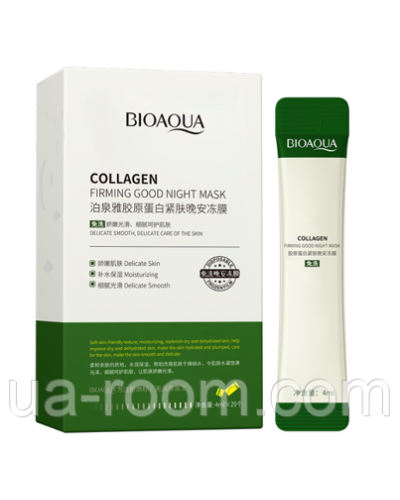 Нічна маска Bioaqua Collagen Firming Good Night Mask для обличчя.