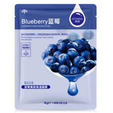 Тканинна маска з екстрактом чорниці Hchana Blueberry Moisturizing Mask