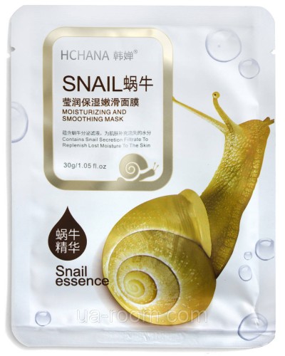 Тканевая маска Hchana Snail Mask с муцином улитки