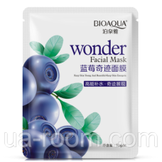 Тканинна маска із екстрактом чорниці Bioaqua Blueberry Wonder Facial Mask, 30 г.