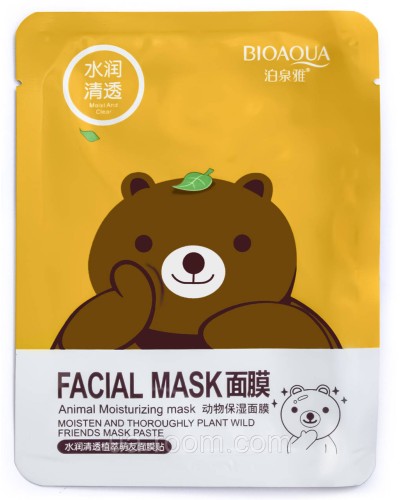 Тканинна маска Bioaqua Animal Moisturizing Facial Mask, 30g.