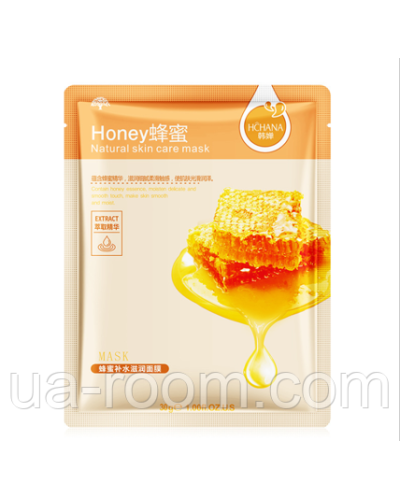 Тканинна маска з екстрактом меду Hchana Honey Natural Skin Care Mask