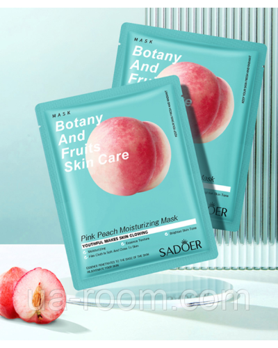 Фруктова маска із рожевим персиком SADOER Botany And Fruits Skin Care, 25 г.
