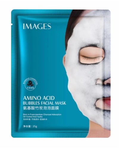 Тканинна маска для обличчя киснева Images Bubbles Mask Amino Acid, 25 г.