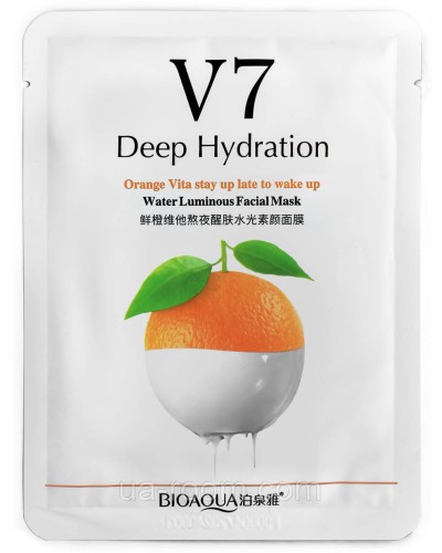 Тканинна маска BIOAQUA V7 Deep Hydration Orange Vita 30 g.