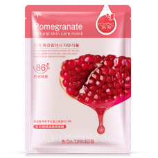 Тканевая маска с экстрактом граната ROREC Pomegranate Grenade Moisturizing and Smoothing Mask.