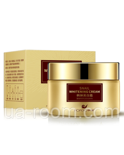 Питательный крем для лица с экстрактом улитки Rorec Snail Whitening Cream, 50 г.