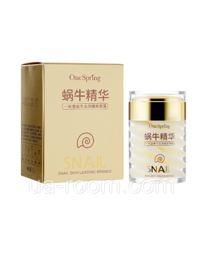 Омолаживающий крем для лица с муцином улитки One Spring Snail Cream, 60 г.