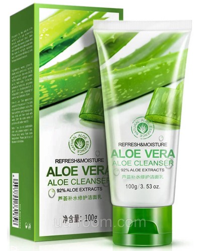 Гель для вмивання з алое екстрактом Bioaqua Refresh Moisture Aloe Vera Aloe Cleanser, 100 мл.