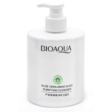 Пінка для вмивання з алое віра та амінокислотами BIOAQUA Amino Acids purifying cleanser, 500 мл.