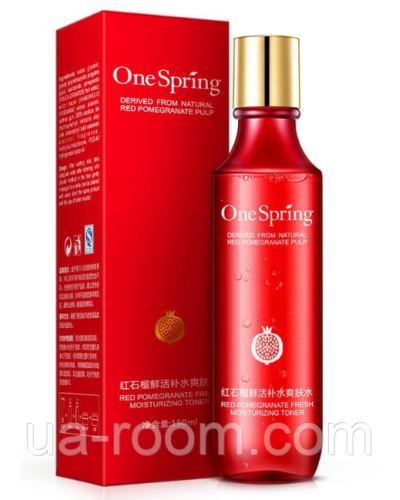 Тонер для обличчя One Spring Pomegranate Toner з екстрактом граната, 150 мл.