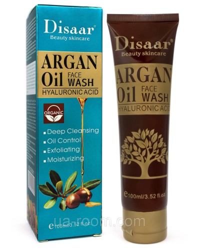 Гель для умывания Disaar Argan Oil Face Wash Hyaluronic Acid, 100 мл.