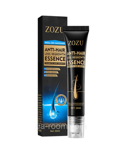 Эссенция против выпадения и роста волос с массажным роликом Zozu Anti Hair Loss Essence, 20 мл