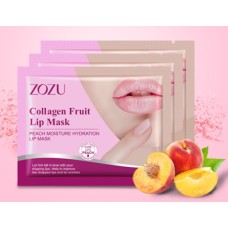 Патчі для губ ZOZU Collagen fruit mask з екстрактом персика, 8 г.